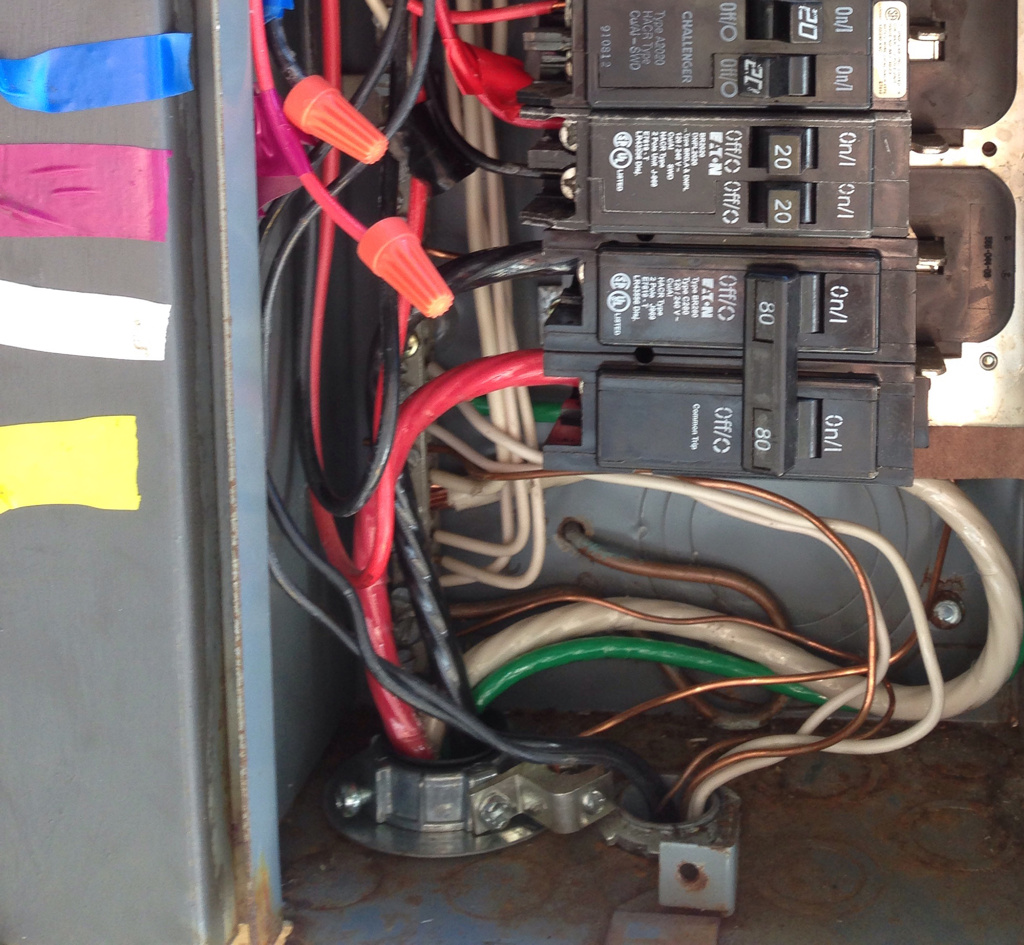 80 amp breaker for sub installed