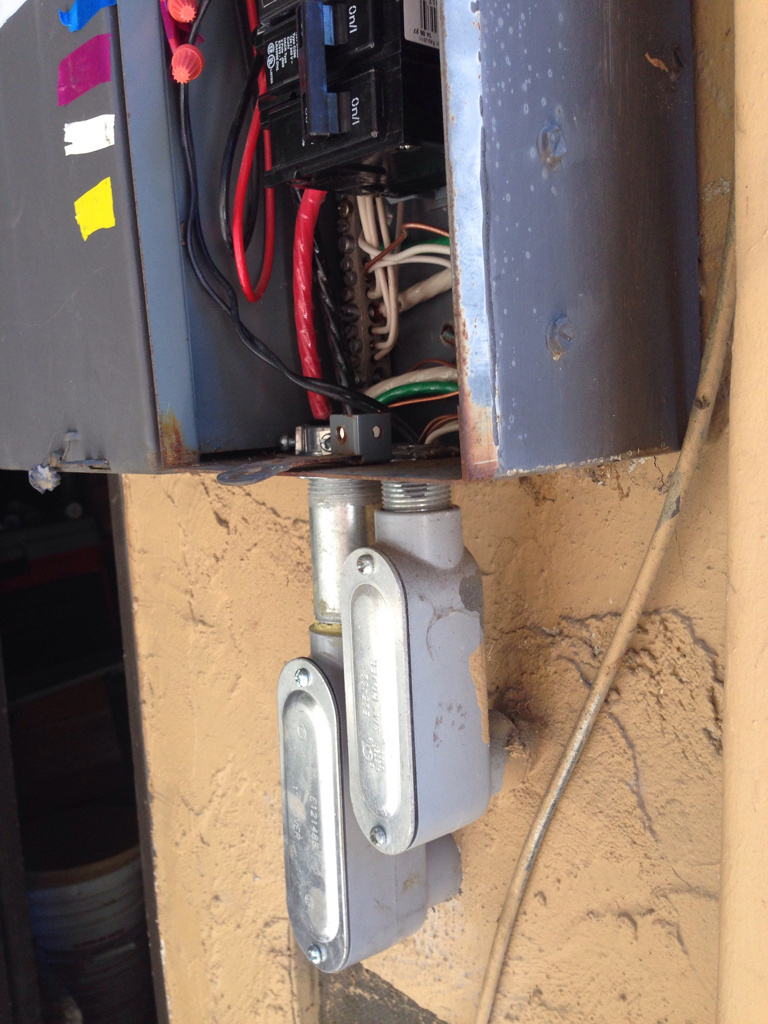 80 amp feed in via lb to 100' 4/3 mc